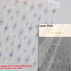 Chic Colourful Star Moon Curved Line Arc Necklace Love Heart Hanging in The Air Cherry Adhesive Nail Art Stickers Manicure Decal (Online Order Only)