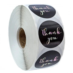 500pcs/roll Round Brown labels Thank You Kraft Stickers 1 inch Wedding Pretty Gift Envelope Sealing Label Stickers Stationery (ONLINE ORDER ONLY)