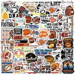 50PCS Cartoon Football Stickers Sports Graffiti Decals for DIY Skateboard Guitar Laptop Luggage Sticker Toys (Online Order Only)