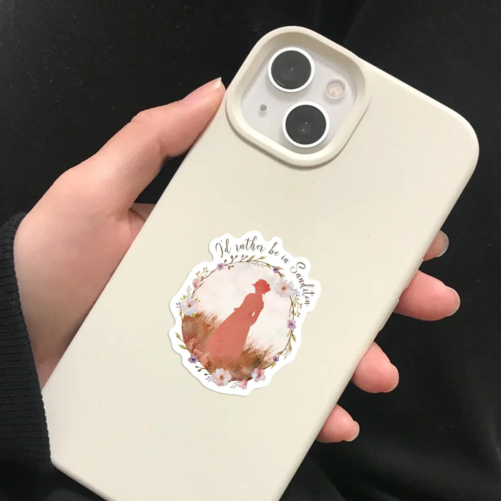 50pcs Novelist Jane Austen Stickers For Scrapbook Phone Laptop Suitcase Guitar Stationery Car Graffiti Sticker Novel Decals DIY (ONLINE ORDER ONLY)