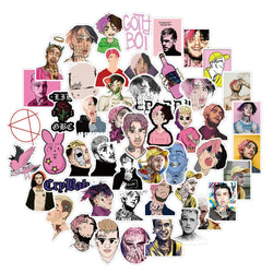 10/50pcs singer LIL PEEP Sticker graffiti stickers for DIY Suitcase Laptop skateboard Guitar and other Waterproof stickers (Online Order Only)