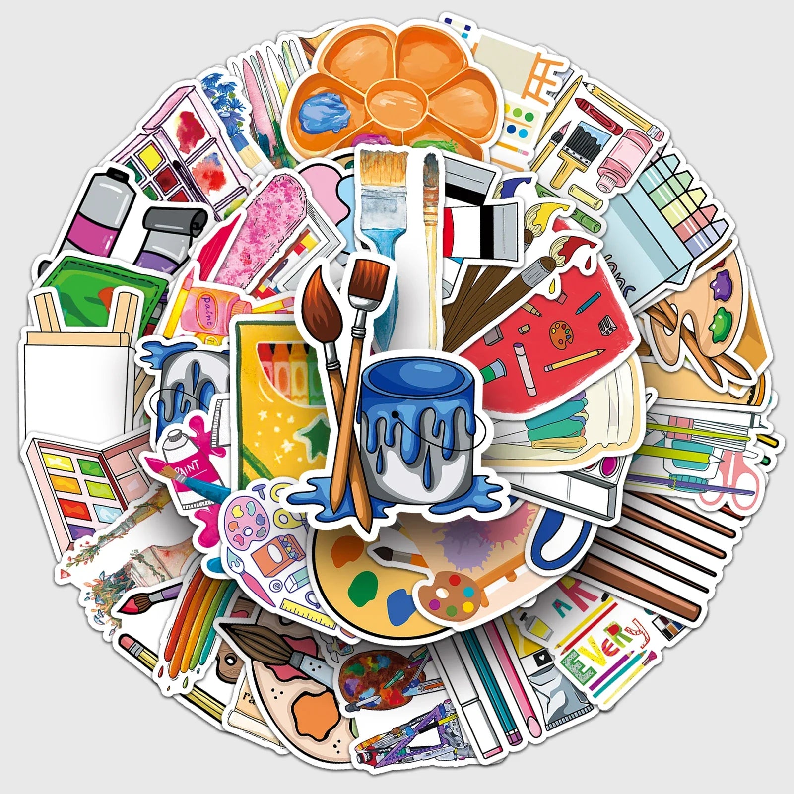 50Pcs Cartoon Waterproof Vinyl Stickers for Skateboard Snowboard Home Decor (Online Order Only)