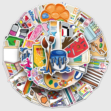 50Pcs Cartoon Waterproof Vinyl Stickers for Skateboard Snowboard Home Decor (Online Order Only)