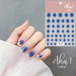 3D Blush Gradient Nail Art Stickers 12-Colors Aha Self-adhesive Rainbow Jelly Slider Japanese Style Translucent Gel Polish Wraps (ONLINE ORDER ONLY)