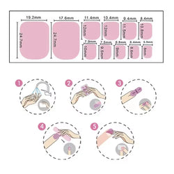 110Tips 3D Full Cover Gradient Toenail Stickers Multi Color Self Adhesive Slider No Need UV Lamp Cured Press On Toe Nail Decals* (ONLINE ORDER ONLY)