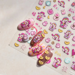 rich letter Chinese characters gourd money lantern firecracker God of wealth Yuanbao Adhesive Nail Art Stickers Manicure Decals (ONLINE ORDER ONLY)