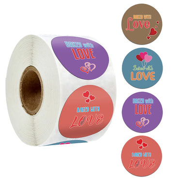 100-500 Pcs Wedding Stickers Handmade Love Stickers Baking Thank You Label Gift Sealing Stickers Stationery Stickers (Online Order Only)