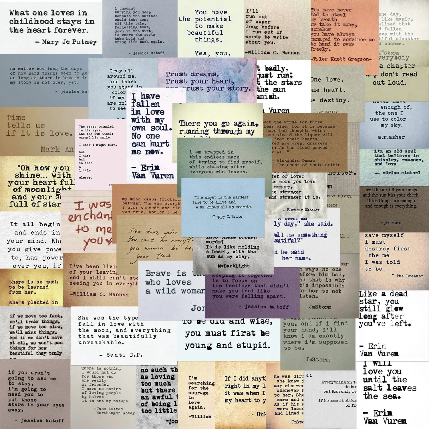 60PCS Famous Quotes Retro Philosophy Stickers Vintage  Decals For DIY Kids Notebook Luggage Motorcycle Laptop Refrigerator (ONLINE ORDER ONLY)