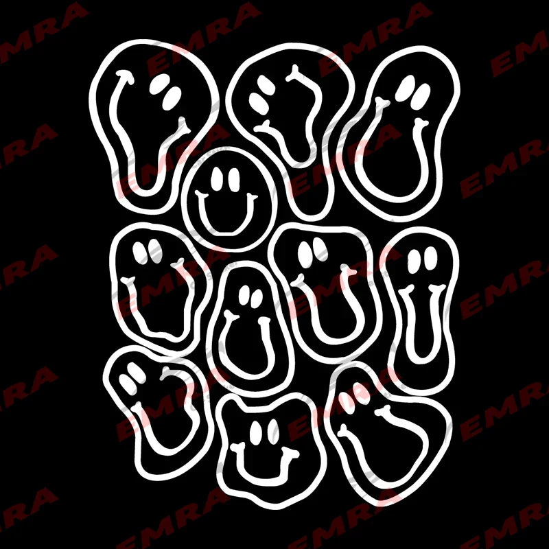 Holographic Funky Smile for Car Sticker Decoration Notebook Motorcycle Stickers External Accessories Waterproof PVC Vinyl Decals (ONLINE ORDER ONLY)