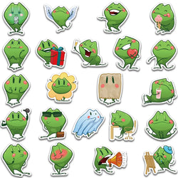44pcs Funny Cute Cartoon Frogs Stickers Kids Toy Vinyl Waterproof Graffiti For Laptop Guitar Phone Skateboard Decals (ONLINE ORDER ONLY)