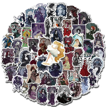 10/30/50/100PCS Cool Gothic Anime Princess Witch Stickers Decals Skateboard Laptop Motorcycle Luggage Funny Waterproof Sticker (ONLINE ORDER ONLY)