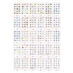 30 Sheets Cute Cartoon Temporary Tattoos for Hands Waterproof Tattoo Stickers for Children Rainbow Fruit Moon Fake Finger Tattoo (ONLINE ORDER ONLY)