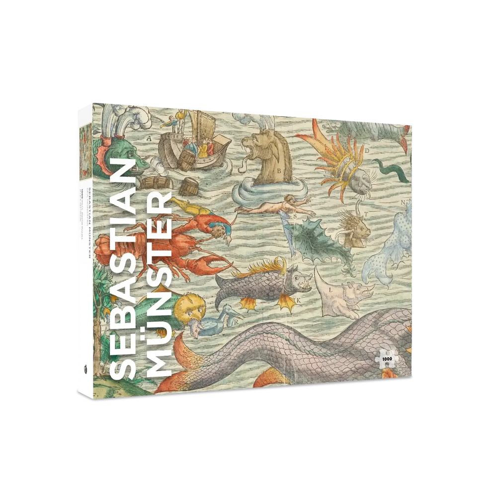 Sea Monsters by Sebastian Münster 1000 Piece Jigsaw Puzzle Pomegranate