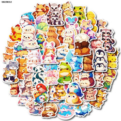 Cartoon Animal Stickers Pack for Laptop, Bike, Skateboard, DIY Decor (Online Order Only)