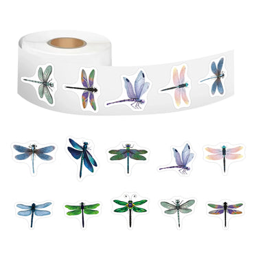 100-500pcs Beautiful Dragonfly Stickers for Notebook Stationery Scrapbook Sticker Aesthetic Scrapbook Material Craft Supplies (Online Order Only)