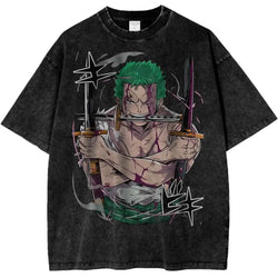 Roronoa Zoro Shirt One Piece Retro Anime T-Shirt (ONLINE ORDER ONLY)