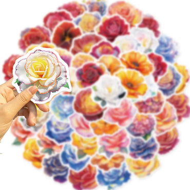 10/50Pcs Beautiful Colorful Pretty Flower Stickers Blooming Laptop Guitar Luggage Kid Toy Decal Graffiti Sticker 2023 (ONLINE ORDER ONLY)