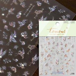 Red Plum Blossom Flower Chinese 3D Self Adhesive Nail Art Decoration Stickers Cheongsam Iris Lily Lotus Vase 5D Manicure Decals (ONLINE ORDER ONLY)
