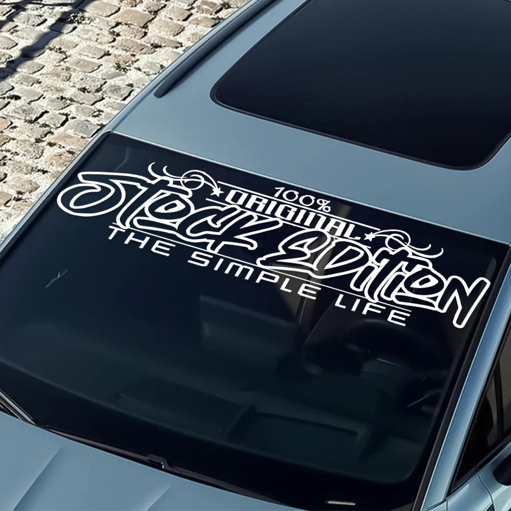 Stock Edition Simple Life Under Construction Car Sticker for Windshield Banner JDM Competition Style Waterproof Vinyl Decals (ONLINE ORDER ONLY)