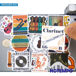 20/30/50Pieces Orchestral Music Classical Symphony Funny Stickers for Scrapbook Luggage Bike Car Motorcycle Phone Laptop Sticker (ONLINE ORDER ONLY)