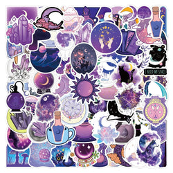 Purple Moon Cartoon Stickers - 10/30/50/110pcs Laptop Phone Notebook Suitcase Decor (ONLINE ORDER ONLY)