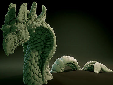 3D Printed Nafarrate Sea Serpent Lovecraftian Bestiary 28 32 mm D&D (Online Only)