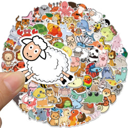 10/30/50/100PCS Mix Cute Animal Cartoon Stickers Aesthetic Waterproof Guitar Skateboard Laptop Graffiti Stickers Kid Classic Toy (Online Order Only)