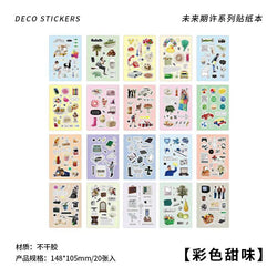 20 Sheets Future Expectation Series Stickers Book Scrapbooking Journal Creative Stationery DIY Decorative Stickers Aesthetic (ONLINE ORDER ONLY)
