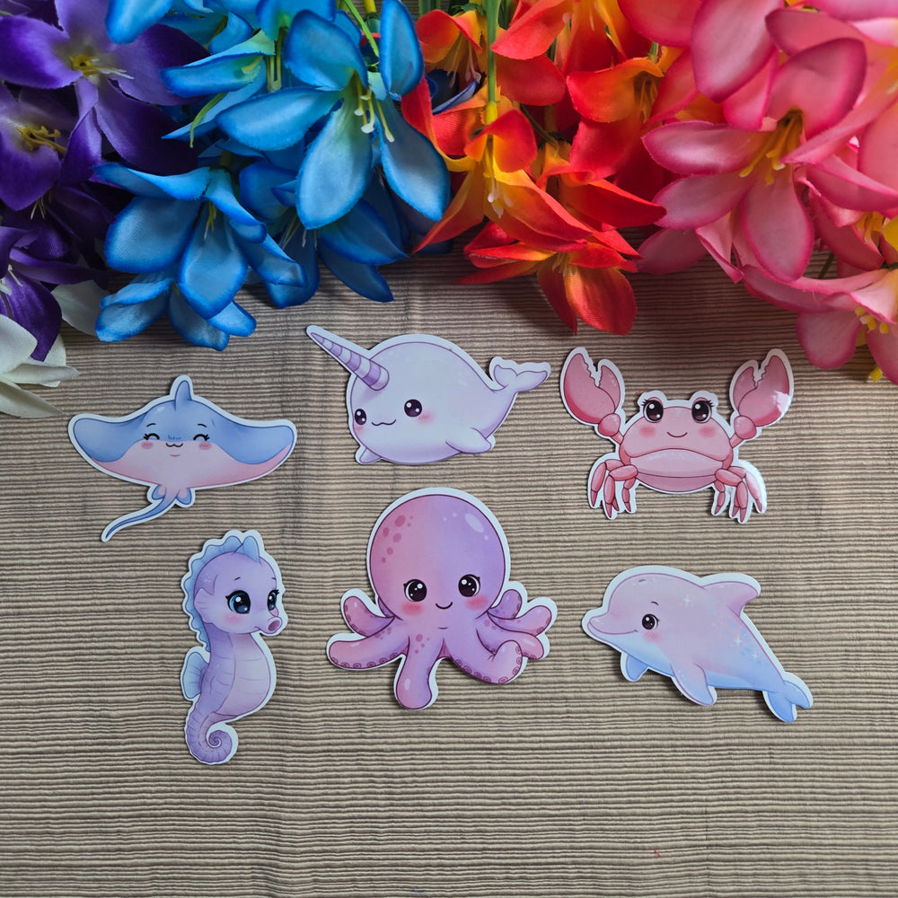 Cute Kawaii Sea Animal Stickers (ONLINE ORDER ONLY)