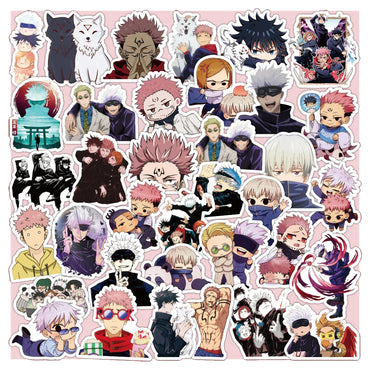 Jujutsu Kaisen Anime Stickers 50/80/100pcs for Laptop, Skateboard, Car, DIY Decoration (Online Order Only)