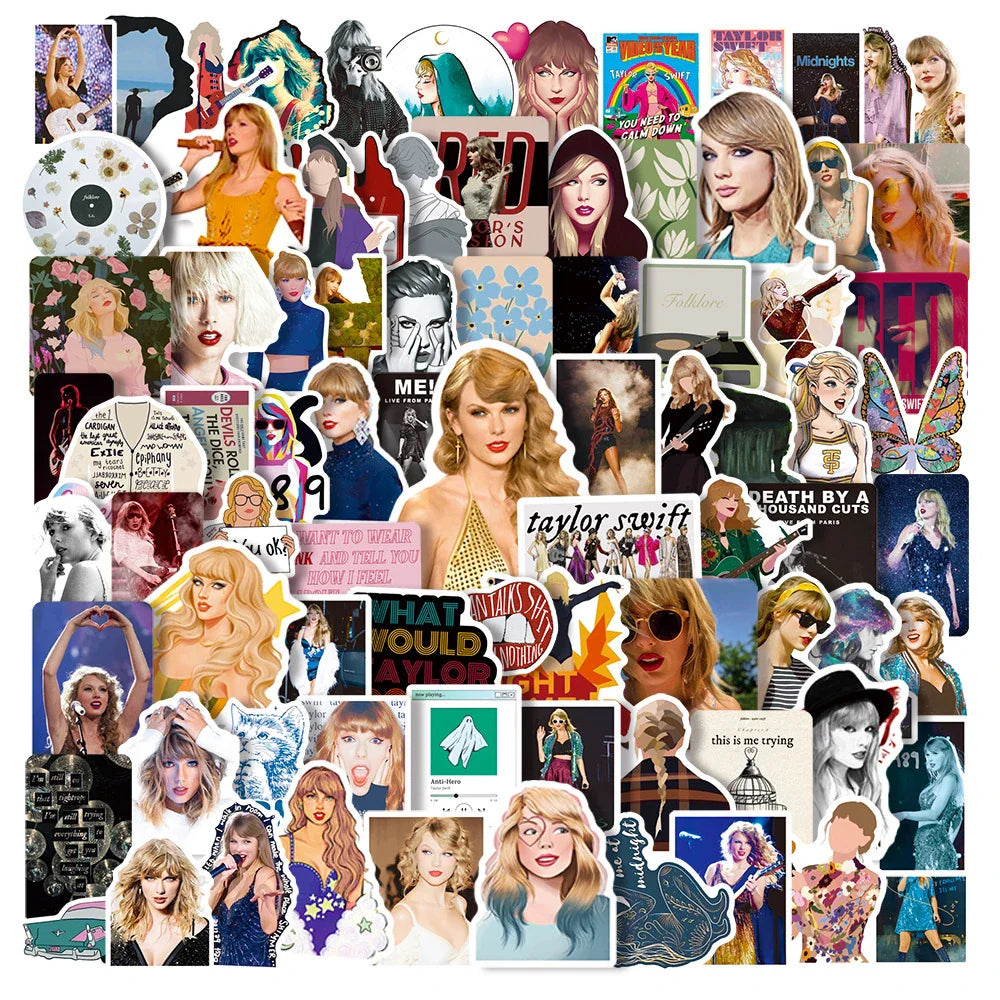 Mixed Hot Singer Album Stickers: 10/30/50/100pcs Aesthetic Decoration Decals (Online Order Only)