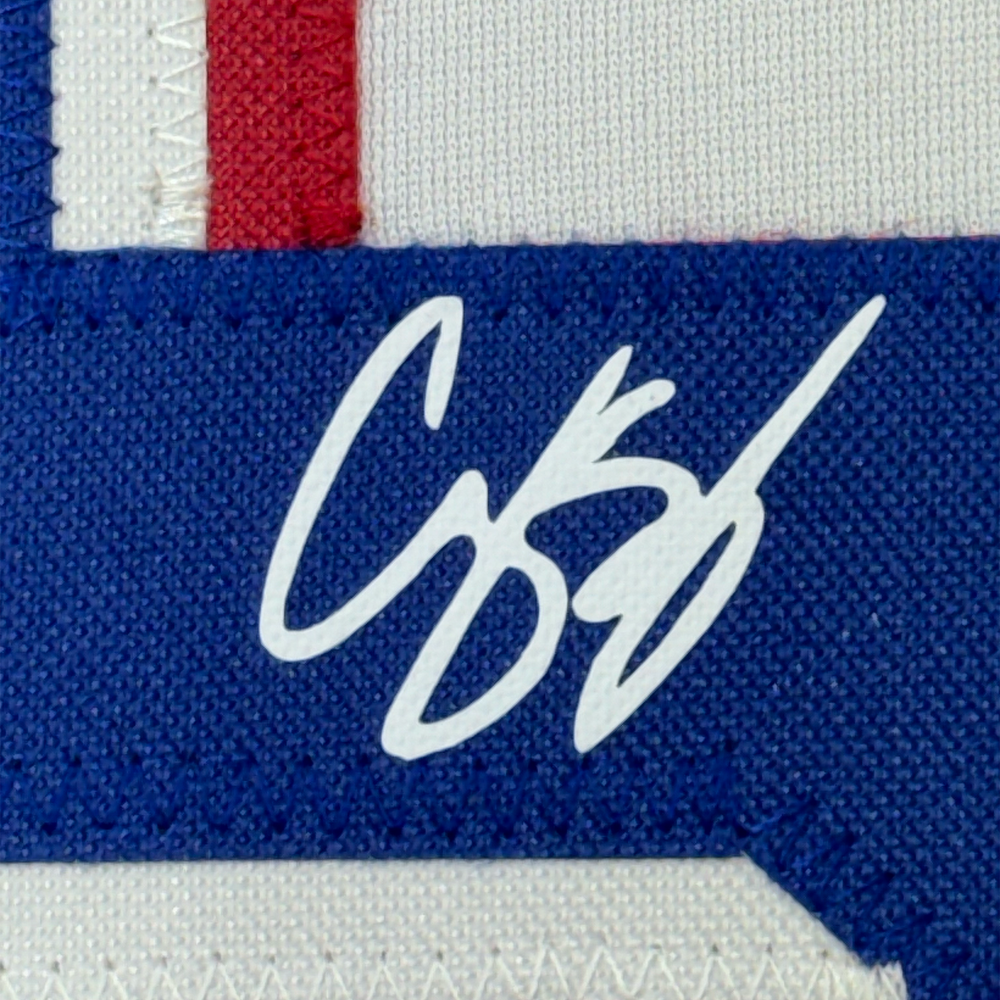 Framed Facsimile Autographed Corey Seager 35x39 Texas White Reprint Laser Auto Baseball Jersey (ONLINE ORDER ONLY)