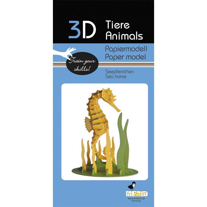 Seahorse 3D Cardboard Model Kit Fridolin (ONLINE ORDER ONLY)