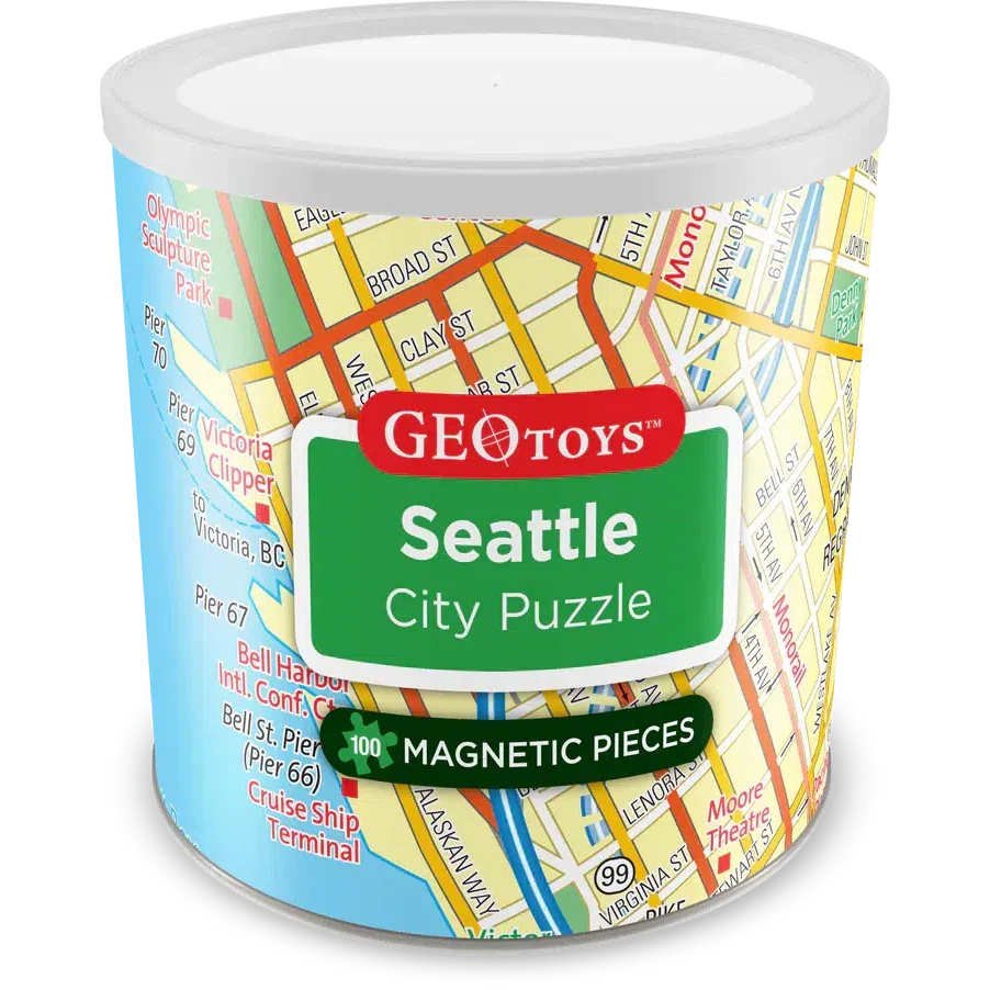 Seattle City 100 Piece Magnetic Jigsaw Puzzle Geotoys (ONLINE ORDER ONLY)