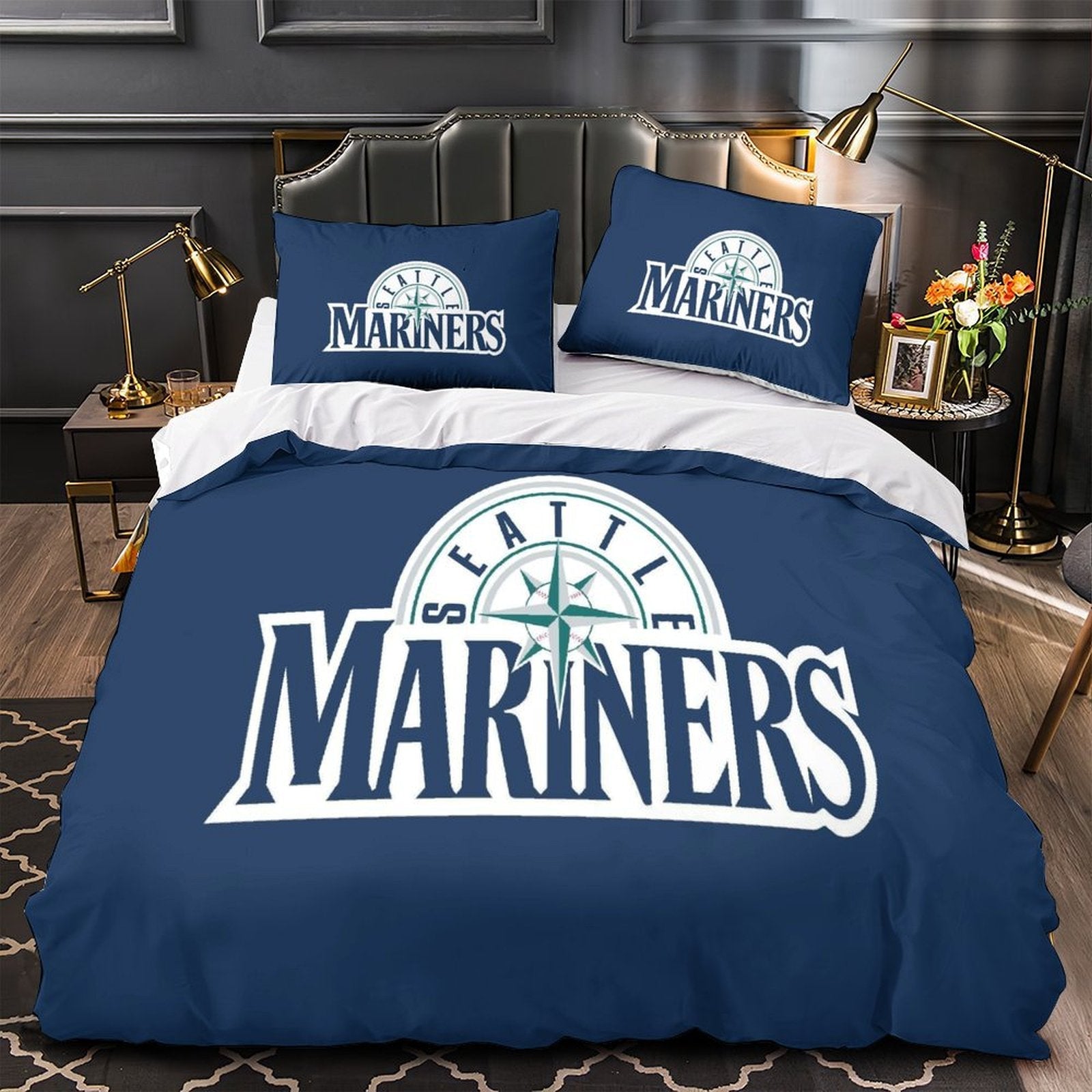 Seattle Mariners Bedding Set Quilt Cover Without Filler (Online Order Only)