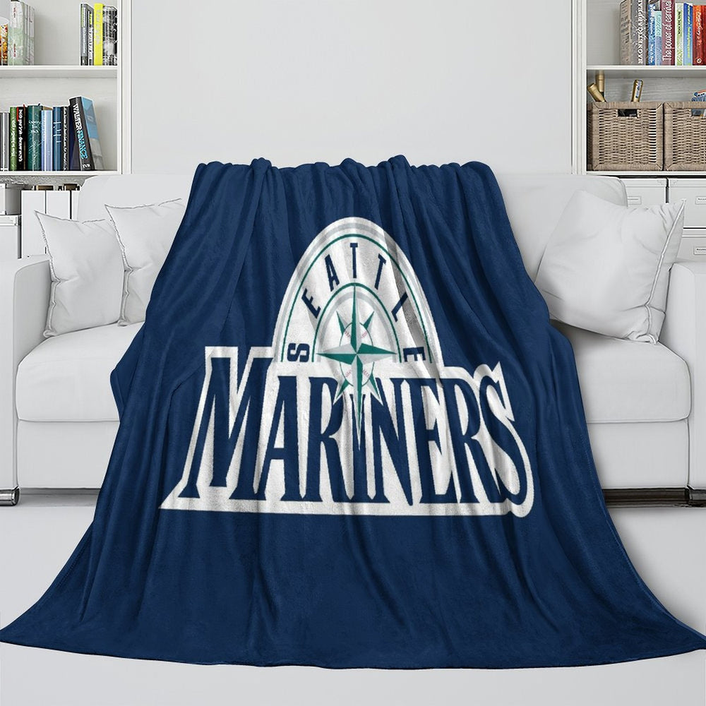 Seattle Mariners Blanket Flannel Throw Room Decoration (Online Order Only)