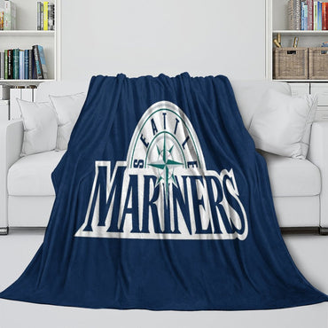 Seattle Mariners Blanket Flannel Throw Room Decoration (Online Order Only)