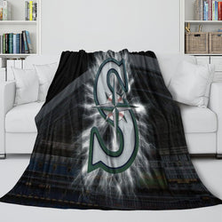 Seattle Mariners Blanket Flannel Throw Room Decoration (Online Order Only)