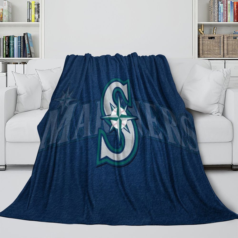 Seattle Mariners Blanket Flannel Throw Room Decoration (Online Order Only)