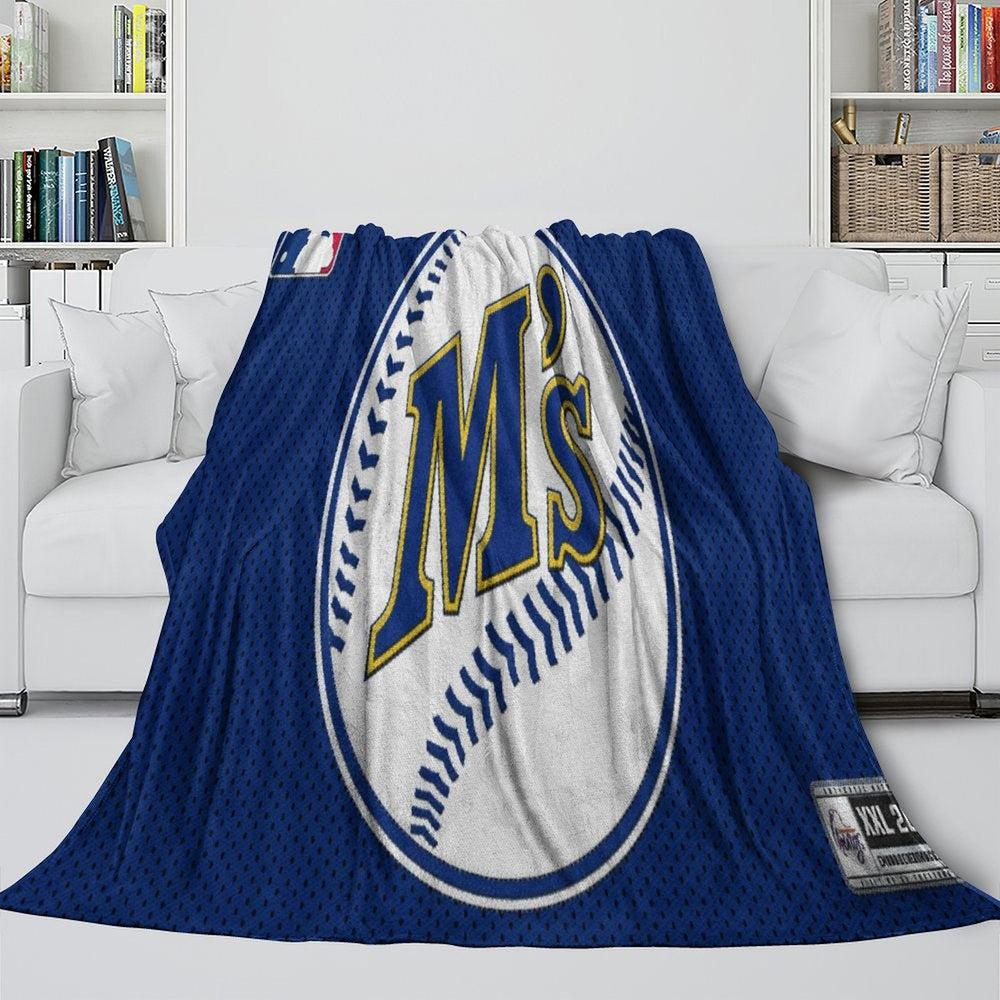 Seattle Mariners Blanket Flannel Throw Room Decoration (Online Order Only)