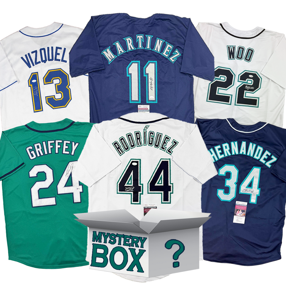 Autographed/Signed Seattle Baseball Jersey Mystery Box with PSA JSA or Beckett COA