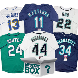 Autographed/Signed Seattle Baseball Jersey Mystery Box with PSA JSA or Beckett COA