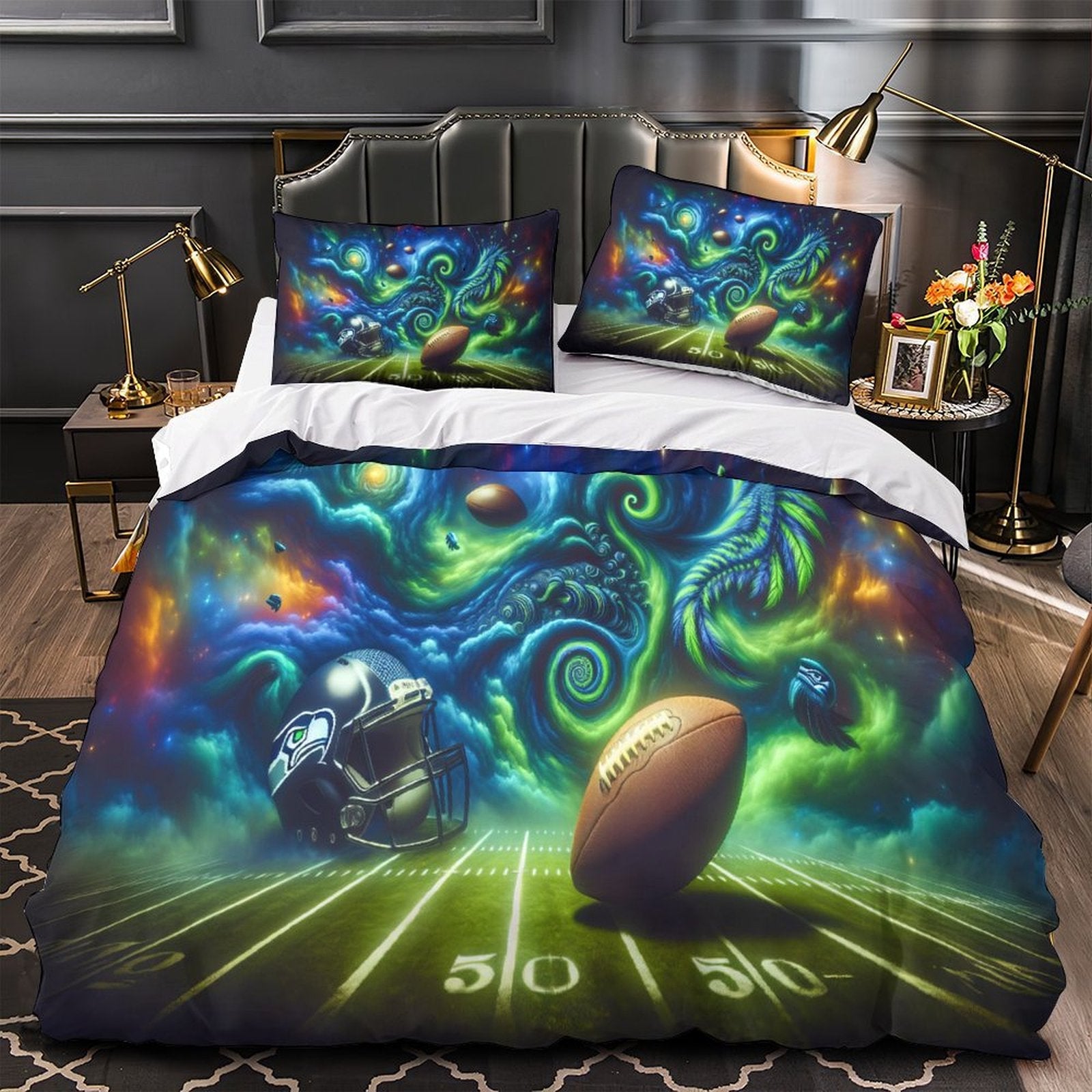 Seattle Seahawks Bedding Set Duvet Cover Without Filler (Online Order Only)