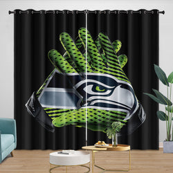 Seattle Seahawks Curtains Blackout Window Drapes Room Decoration (Online Order Only)