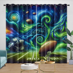Seattle Seahawks Curtains Blackout Window Drapes Room Decoration (Online Order Only)