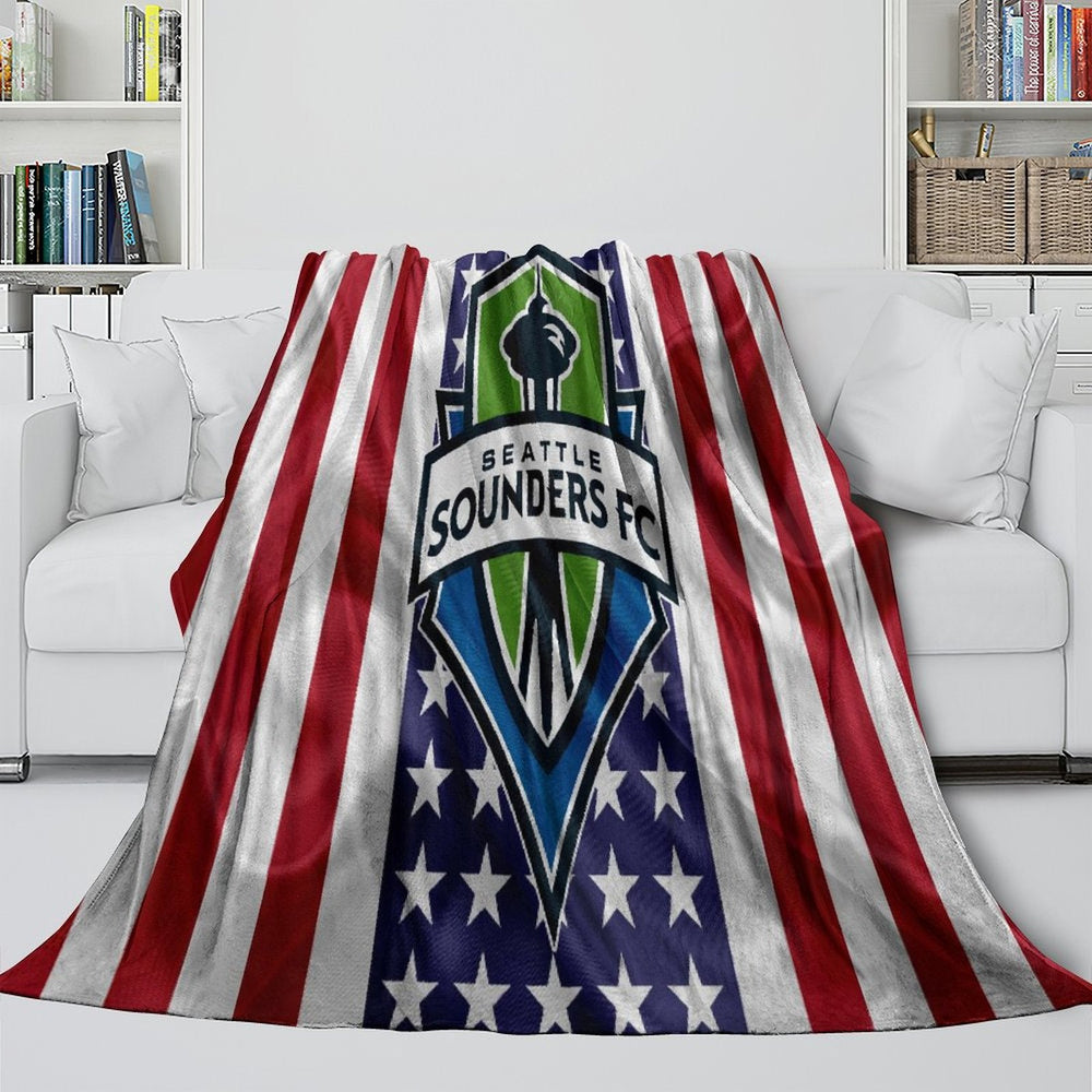 Seattle Sounders FC Blanket Flannel Fleece Throw Room Decoration (Online Order Only)