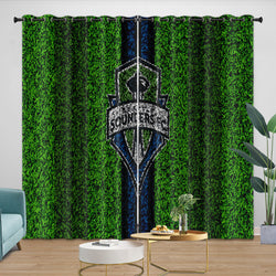 Seattle Sounders FC Curtains Blackout Window Drapes Room Decoration (Online Order Only)