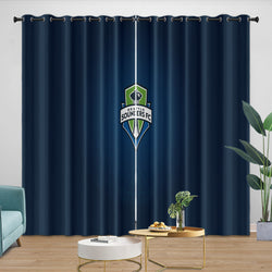 Seattle Sounders FC Curtains Blackout Window Drapes Room Decoration (Online Order Only)