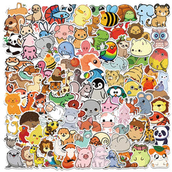 10/30/50/100PCS Mix Cute Animal Cartoon Stickers Aesthetic Waterproof Guitar Skateboard Laptop Graffiti Stickers Kid Classic Toy (Online Order Only)
