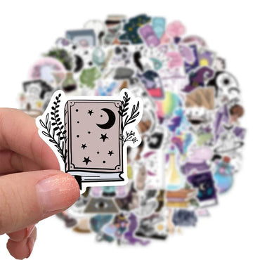 10/30/50/100PCS Bohemian Apothecary Lucky Crystal Witch Art Sticker Packs (Online Order Only)
